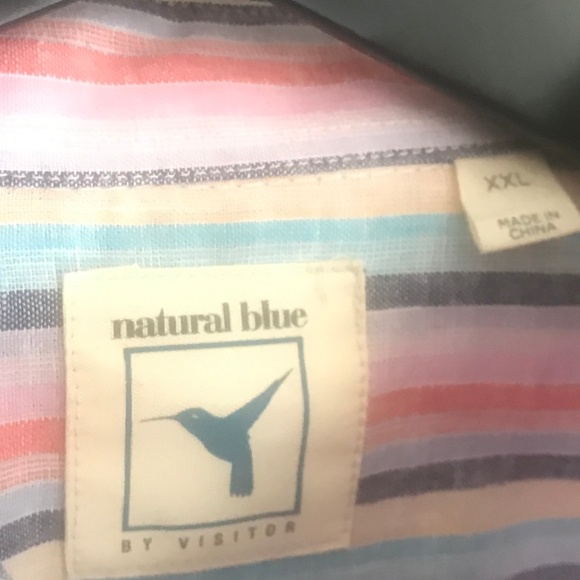 Natural Blue by Visitor linen striped shirt - Picture 4 of 6